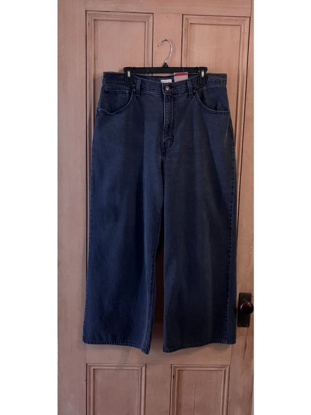 Levi's Womens Cinch Baggy Wide Leg Jeans Size 33 X 26  (US 16) Black AN NWT - Picture 3 of 12